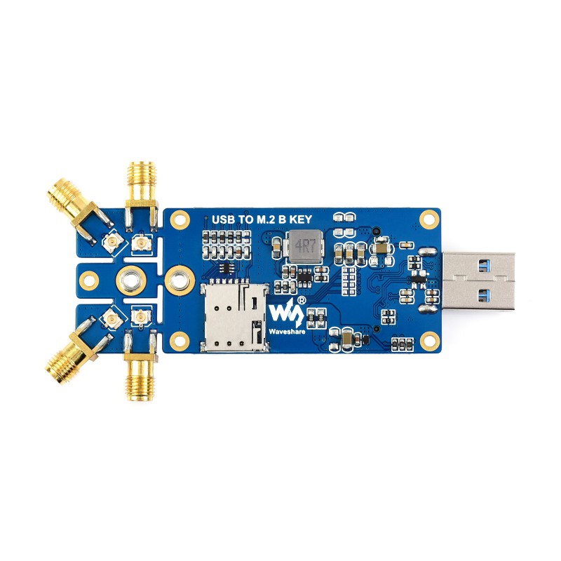 Waveshare 5G DONGLE Module with Quad Antennas USB3.1 port and M.2 Key B Interface without 5G Module