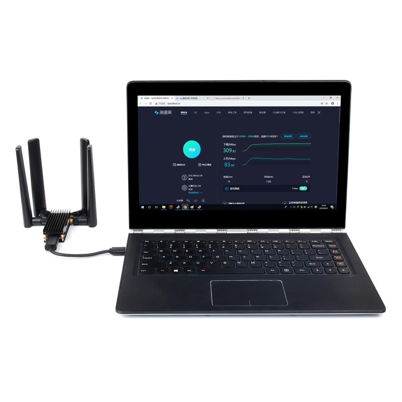 Waveshare 5G DONGLE Module with Quad Antennas USB3.1 port and M.2 Key B Interface without 5G Module