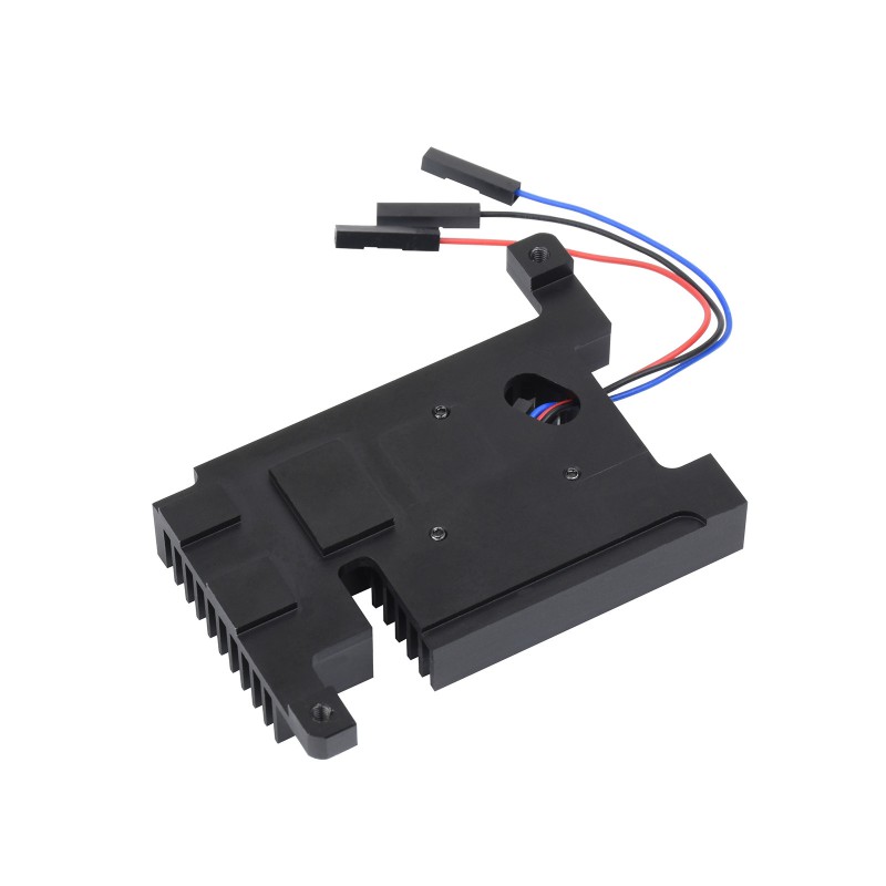 Waveshare Dedicated All-In-One Aluminum Alloy Cooling Fan For Raspberry Pi 4B, PWM Speed Adjustment, Better Cooling