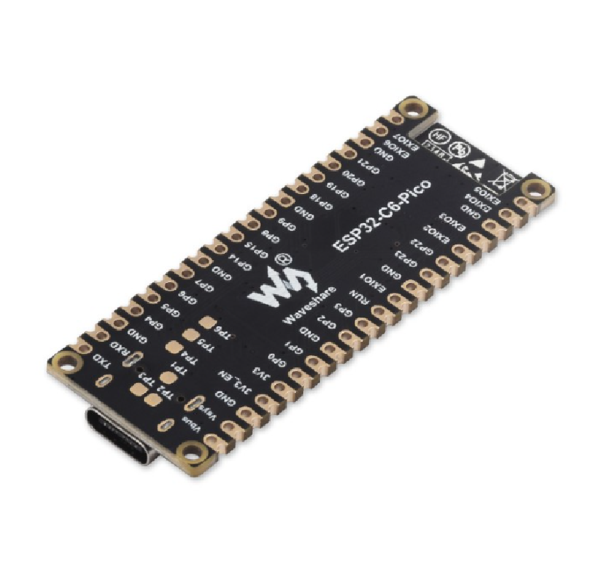 Waveshare ESP32-C6 Microcontroller, WiFi 6 Development Board, 160MHz Single-core Processor, ESP32-C6-MINI-1 Module