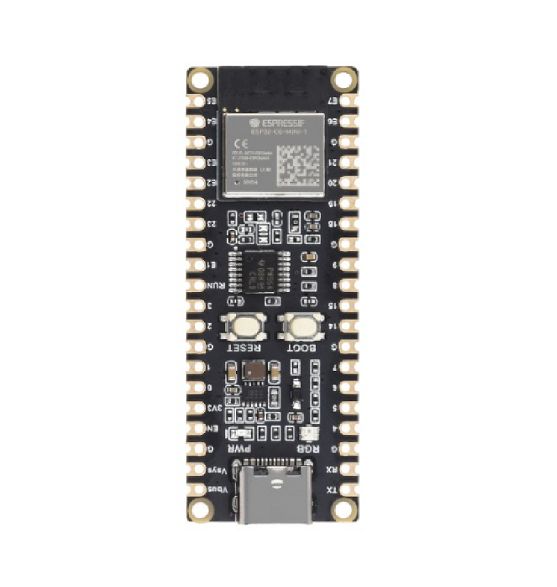 Waveshare ESP32-C6 Microcontroller, WiFi 6 Development Board, 160MHz Single-core Processor, ESP32-C6-MINI-1 Module