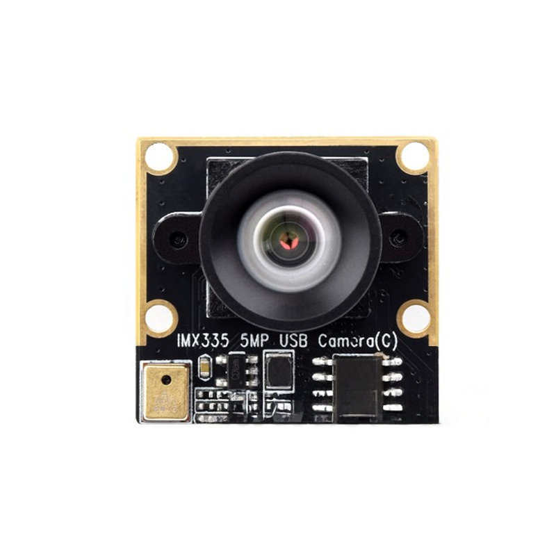 Waveshare IMX335 5MP USB Camera (C), 2K Video Recording, Better Sensitivity In Low-Light Condition, Wide Dynamic Range, Distortion