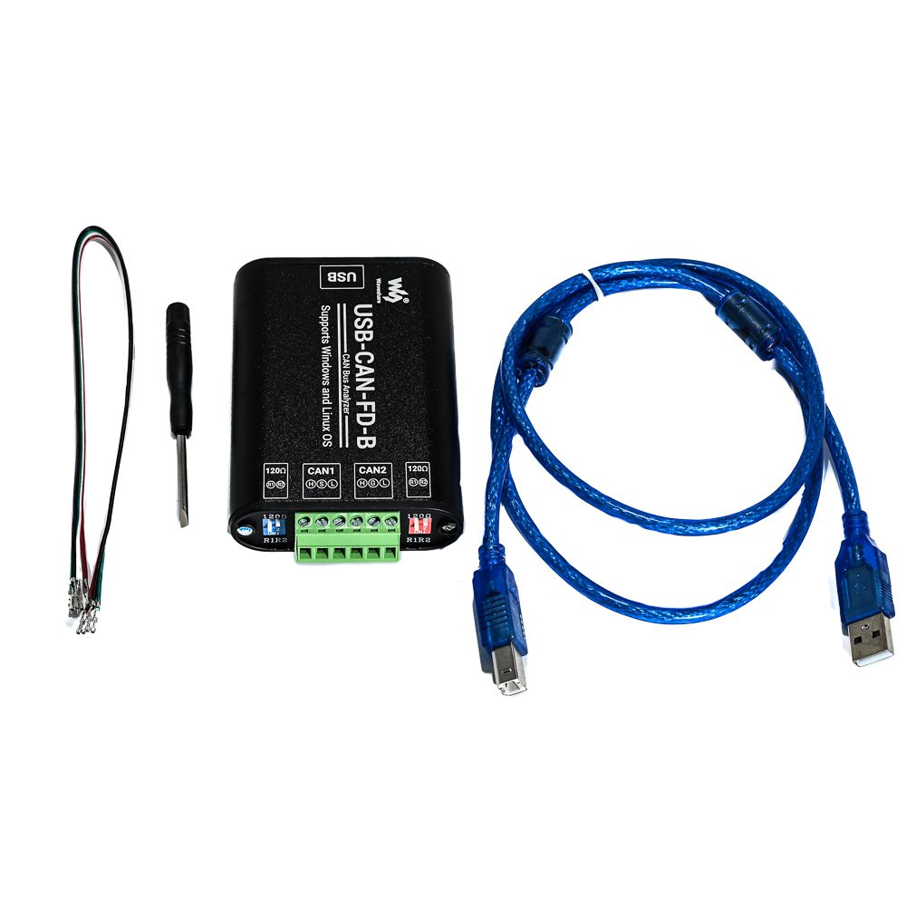 Waveshare Industrial Grade USB-CAN-FD-B CAN/CAN FD Bus Data Analyzer supports Windows + Linux OS