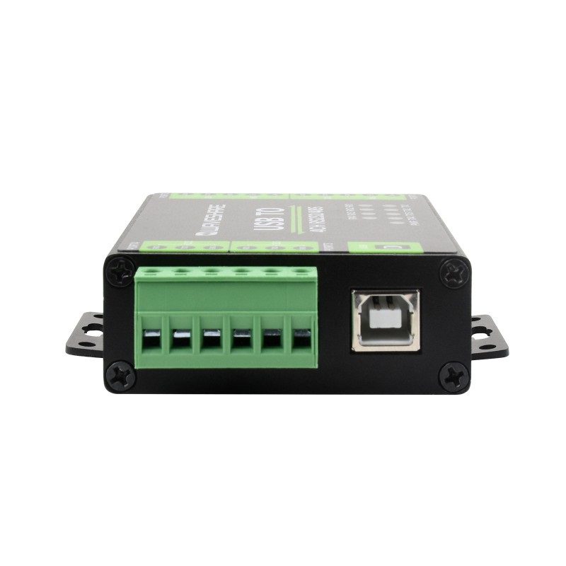 Waveshare Industrial Isolated USB To RS232/485 Converter, Original FT4232HL Chip, Supports USB To 2-Ch RS232 + 2-Ch RS232/485