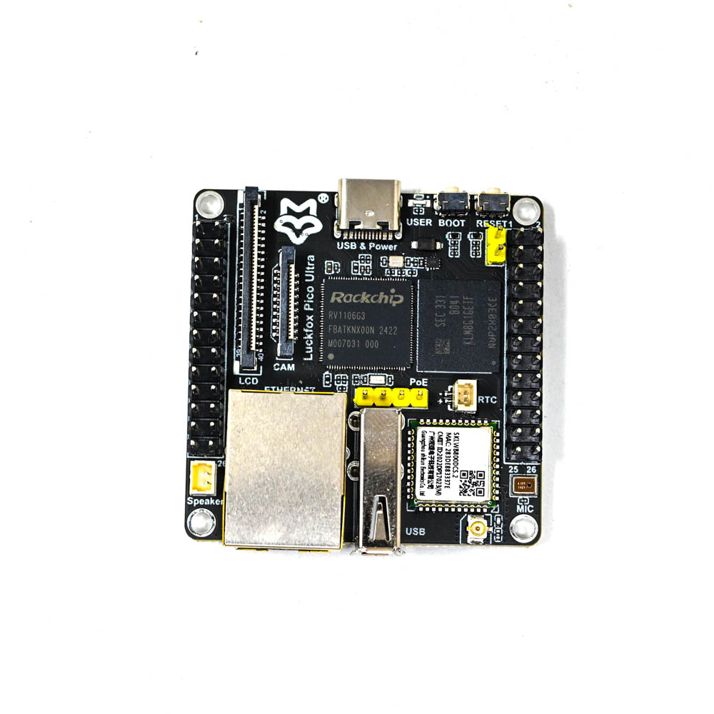 Waveshare Luckfox Pico Ultra RV1106 Linux Micro Development Board, Integrates ARM Cortex-A7/RISC-V MCU/NPU/ISP Processors with Wireless Included NOT Included IPS LCD & PoE Module