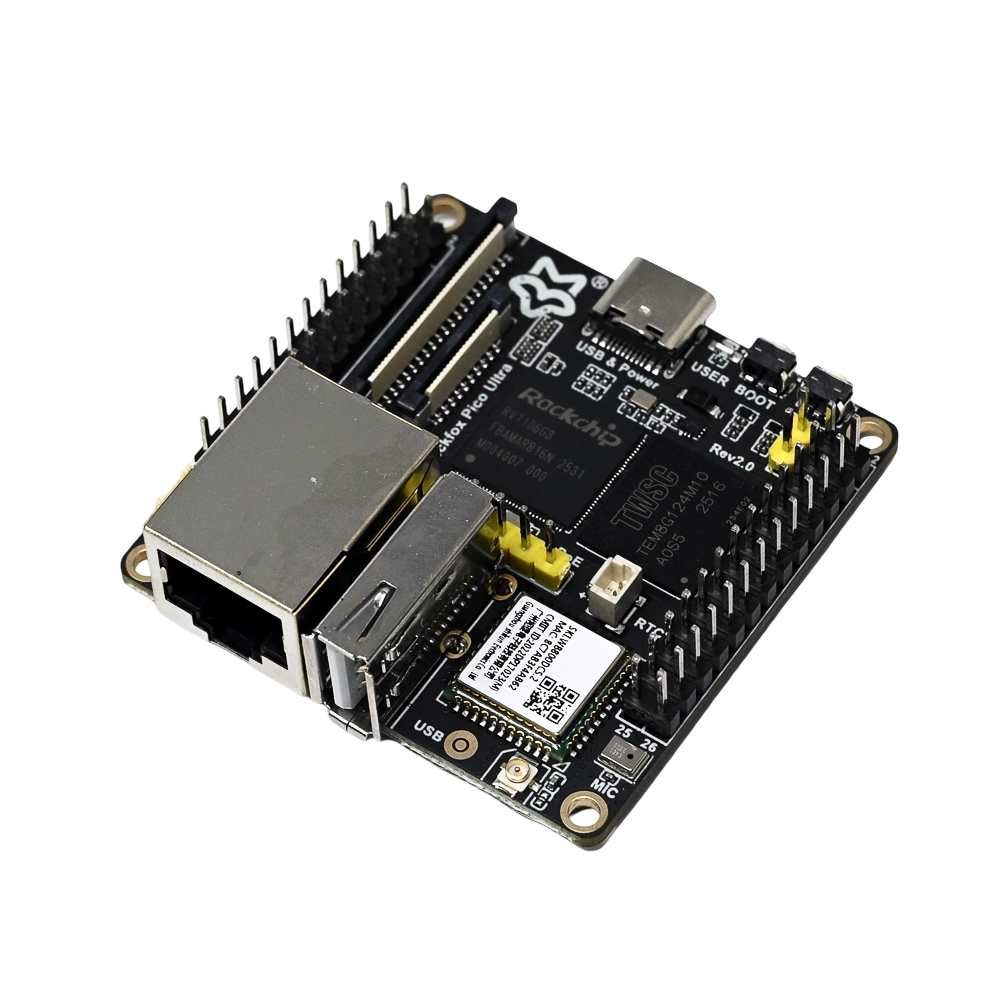 Waveshare Luckfox Pico Ultra RV1106 Linux Micro Development Board, Integrates ARM Cortex-A7/RISC-V MCU/NPU/ISP Processors with Wireless Included PoE Module NOT Included IPS LCD