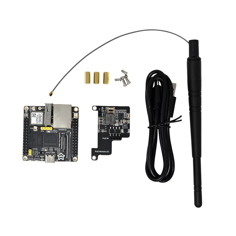 Waveshare Luckfox Pico Ultra RV1106 Linux Micro Development Board, Integrates ARM Cortex-A7/RISC-V MCU/NPU/ISP Processors with Wireless Included PoE Module NOT Included IPS LCD