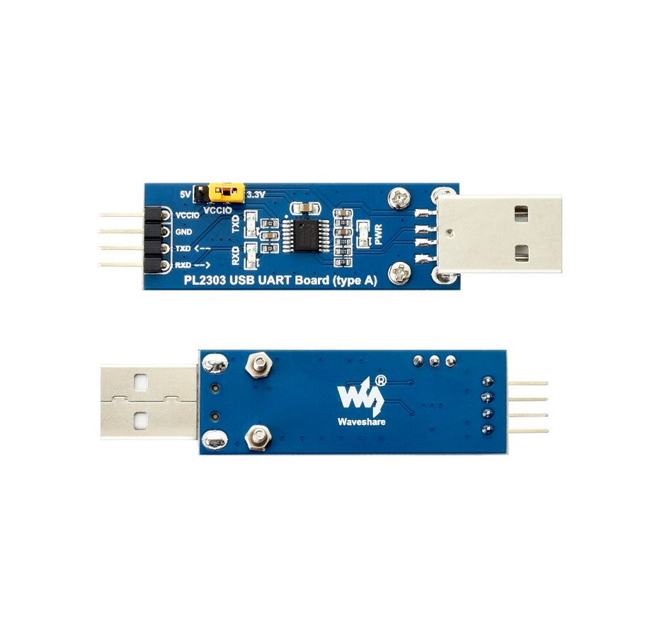 Waveshare PL2303 USB To UART (TTL) Communication Module V2, USB-A Connector