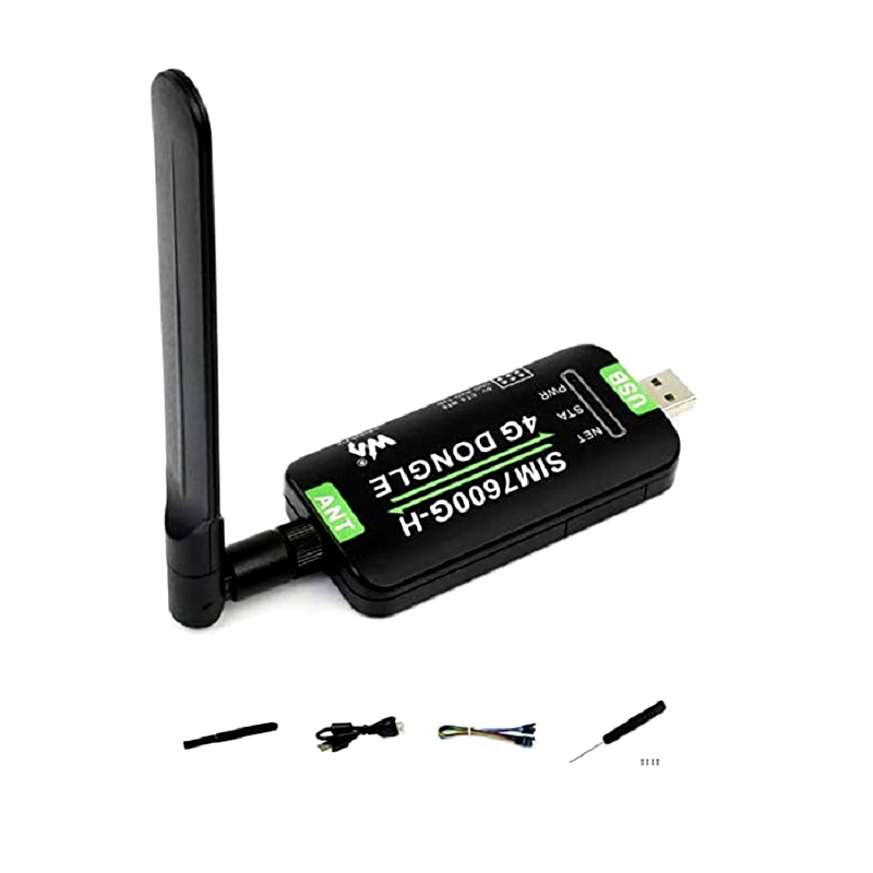 Waveshare SIM7600G-H 4G DONGLE, GNSS Positioning, Global Band Support