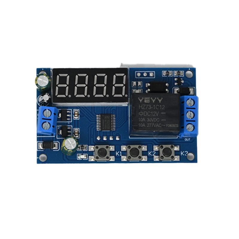 YEYY DC12V Relay Module LED Display 3 Button Key 4 Digital Tube Timer Delay Switch Automatic Controller
