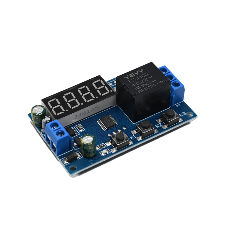 YEYY DC24V Relay Module LED Display 3 Button Key 4 Digital Tube Timer Delay Switch Automatic Controller