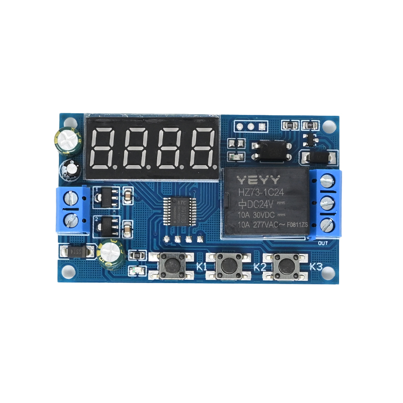 YEYY DC24V Relay Module LED Display 3 Button Key 4 Digital Tube Timer Delay Switch Automatic Controller