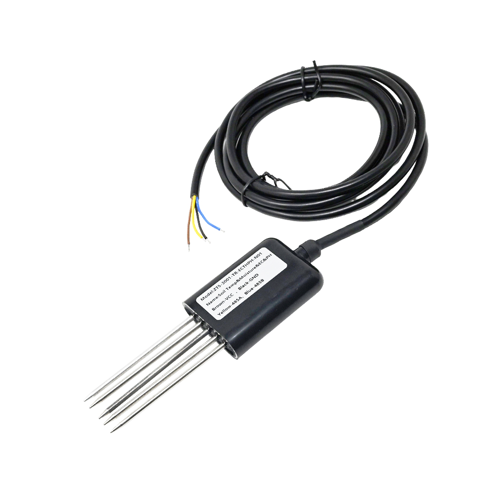 ZTS-3001-TR-ECTHPH-N01 Five pins Conductivity Temperature Moisture pH Soil sensor (RS485 Type)